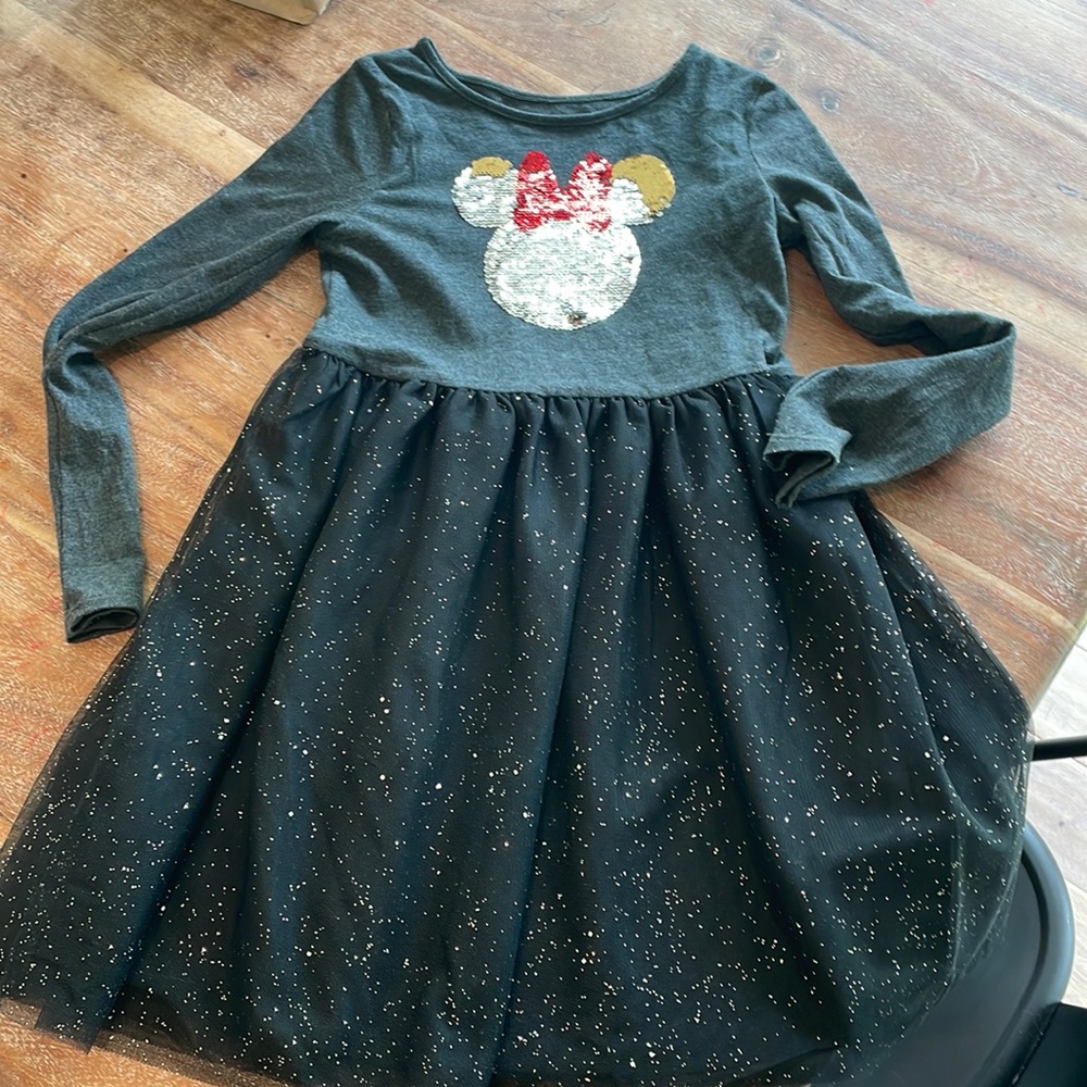 Minnie Mouse Christmas tulle long sleeve dress (7)